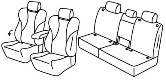 seat covers compatible for VW Tayron, 2024> - 5 door