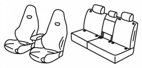 presvlake za sjedala odgovaraju za VW Tayron, 2024> - R line, Hybrid - 5 vrata
