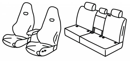 presvlake za sjedala odgovaraju za VW Tayron, 2024> - R line, Hybrid - 5 vrata