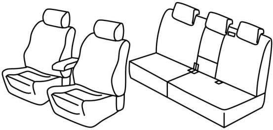 seat covers compatible for VW Tiguan, 2007>2011 - Sportline - 5 door