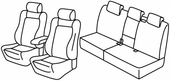 presvlake za sjedala odgovaraju za VW Tiguan, 2007>2011 - Sportline - 5 vrata