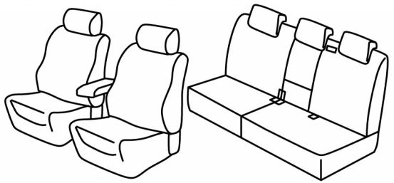 presvlake za sjedala odgovaraju za VW Tiguan, 2011>2016 - Trendline, facelift - 5 vrata