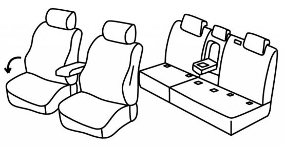 presvlake za sjedala odgovaraju za VW Tiguan, 2016>2024 - Comfortline - 5 vrata