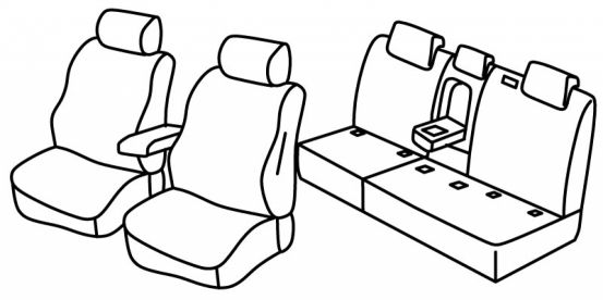 presvlake za sjedala odgovaraju za Volkswagen Tiguan, 2016> - Comfortline, Urban - 5 vrata