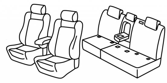 seat covers compatible for Volkswagen Tiguan, 2016> - Highline - 5 door