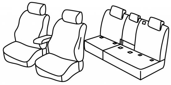 presvlake za sjedala odgovaraju za VW Tiguan, 2016> - Trendline/ Comfortline