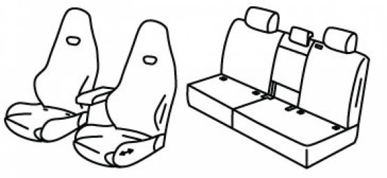 presvlake za sjedala odgovaraju za VW Tiguan, 2024> - R-line - 5 vrata