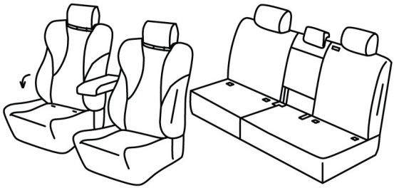 presvlake za sjedala odgovaraju za VW Tiguan, 2024> - Life - 5 vrata