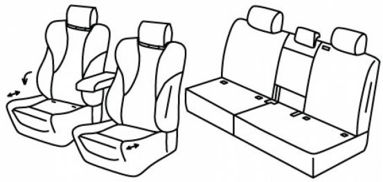 presvlake za sjedala odgovaraju za VW Tiguan, 2024> - R-line - 5 vrata