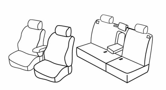presvlake za sjedala odgovaraju za VW Touareg 1, 2006>2010
