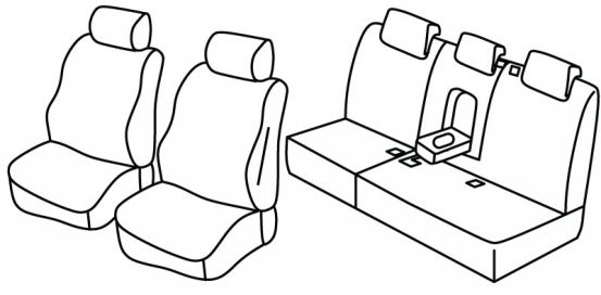 presvlake za sjedala odgovaraju za VW Touareg 2, 2010>2018