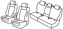 presvlake za sjedala za VW Touareg 3, 2018> - R-line - 5 vrata