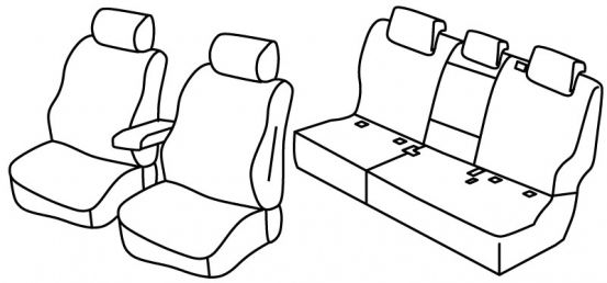 seat covers compatible for VW Touareg 3, 2018>