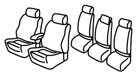 seat covers compatible for Volkswagen Touran 1, 2003>2006 - Highline