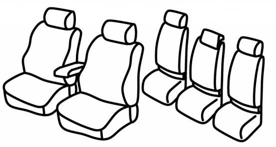 seat covers compatible for Volkswagen Touran 1, 2003>2006 - Trendline