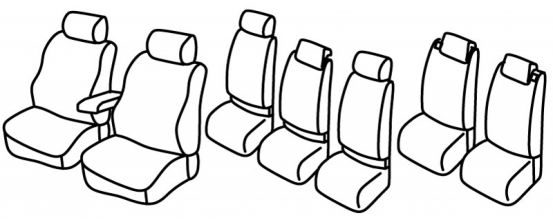 seat covers compatible for Volkswagen Touran 1, 2003>2006 - Trendline