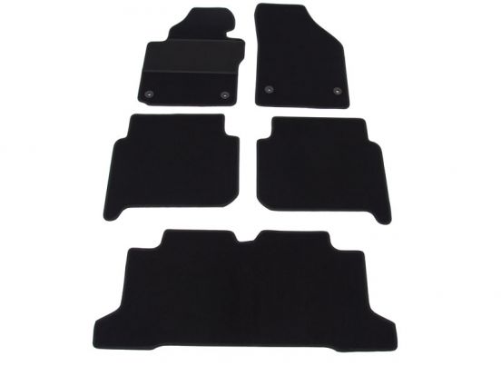 interior textile mats compatible for VW Touran 1, 2003>2006, 3 rows