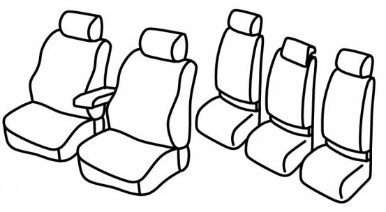 seat covers compatible for Volkswagen Touran 1, 2006>2010 - Trendline