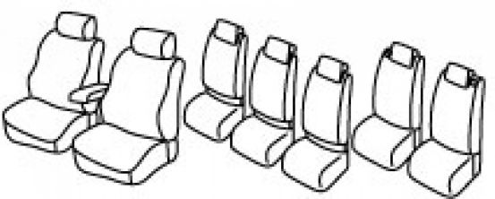 seat covers compatible for Volkswagen Touran 2, 2010>2015 - Comfortline