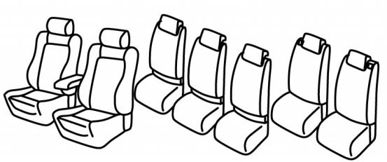 presvlake za sjedala odgovaraju za Volkswagen Touran 2, 2010>2015 -