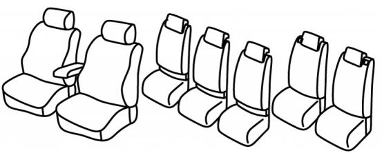 presvlake za sjedala odgovaraju za VW Touran 2, 2010>2015 - Trendline