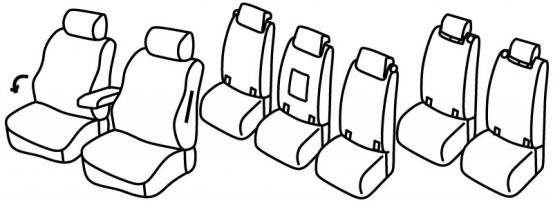 presvlake za sjedala odgovaraju za VW Touran 2, 2015> - Comfortline - 5 vrata