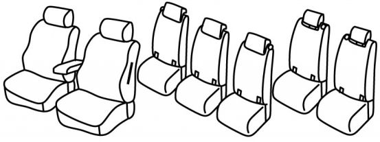 seat covers compatible for Volkswagen Touran 2, 2015> - Trendline - 5 door