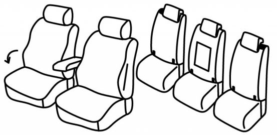 seat covers compatible for VW Touran 2, 2015> - Comfortline - 5 door