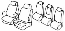 presvlake za sjedala za VW Touran 2, 2015> - Comfortline - 5 vrata