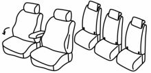 presvlake za sjedala za VW Touran, 2015> - Comfortline / Trendline - 5 vrata