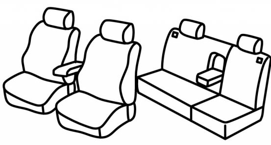 seat covers compatible for Volkswagen Vento, 1992>1998 - Sedan - 4 door