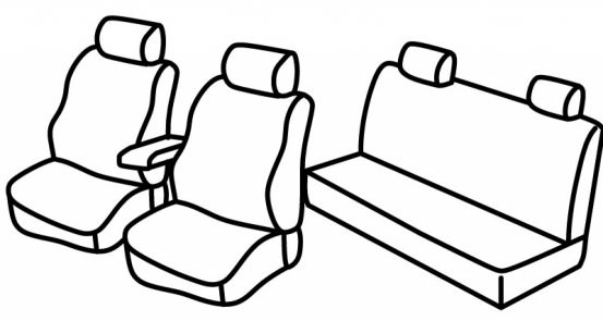 seat covers compatible for Volkswagen Vento, 1992>1998 - Sedan - 4 door