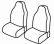 seat covers compatible for Volvo FH Serie 3, 2002>2012 - 1+1-1