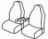seat covers compatible for Volvo FH Serie 3, 2002>2012 - 1+1-1