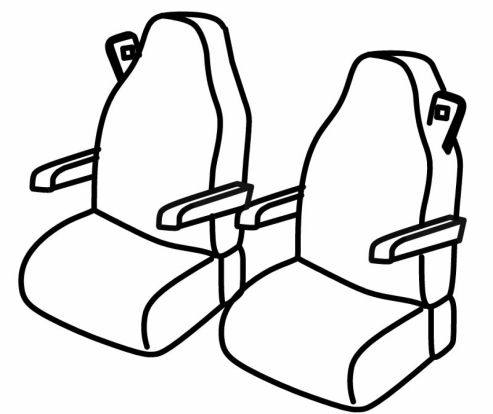 presvlake za sjedala odgovaraju za KAMION Volvo FH Serie 3, 2002>2012 - 1+1