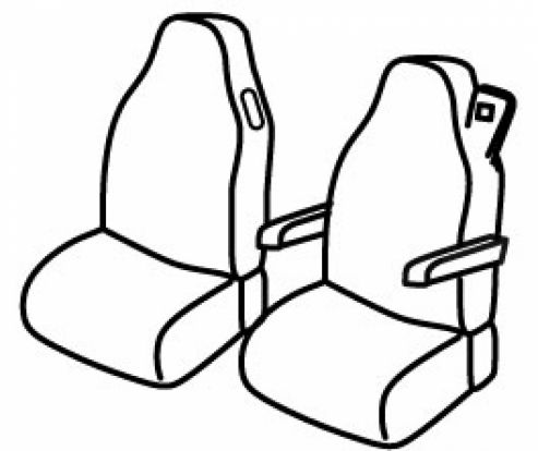 seat covers compatible for Volvo FH Serie 3, 2002>2012 - 1+1