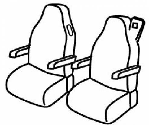 seat covers compatible for Volvo FH Serie 3, 2002>2012 - 1+1