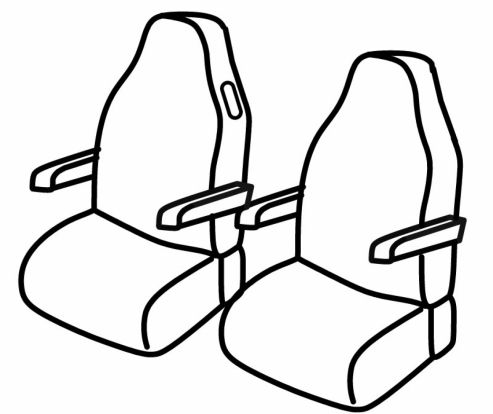seat covers compatible for Volvo FH Serie 3, 2012> - 1+1