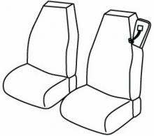 seat covers for Volvo FL, 2006>2012, 2013> - 1+1