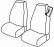 seat covers compatible for Volvo FL, 2006>2012, 2013> - 1+1-1