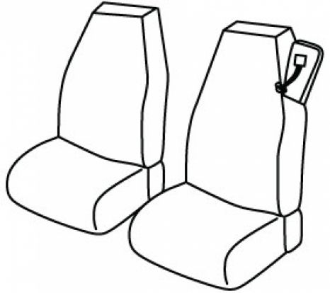 seat covers compatible for Volvo FL, 2006>2012, 2013> - 1+1