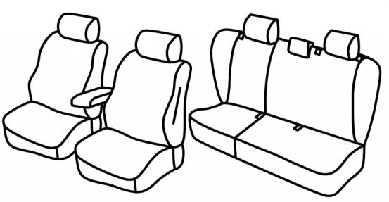 presvlake za sjedala odgovaraju za Volvo S40/V40, 1996>2004