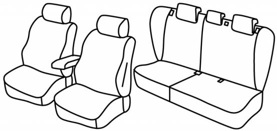 seat covers compatible for Volvo S40, 2004>2012 - 4 door