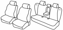 presvlake za sjedala za Volvo S80 / S60, 1998>2006, 2000>2009 - Sedan - 4 vrata