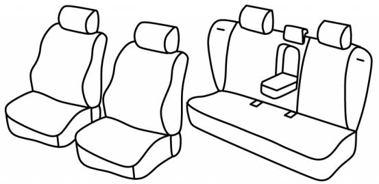 presvlake za sjedala odgovaraju za Volvo S80 / S60, 1998>2006, 2000>2009 - Sedan - 4 vrata