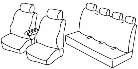 seat covers compatible for Mercedes Sprinter / VW Crafter, 2006>2018 - W906