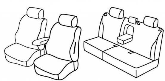 seat covers compatible for Volvo V50, 2004>2012 - 5 door