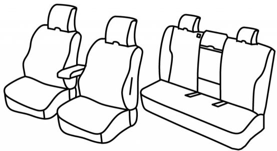 seat covers compatible for Volvo V60, 2010>2013 - 5 door