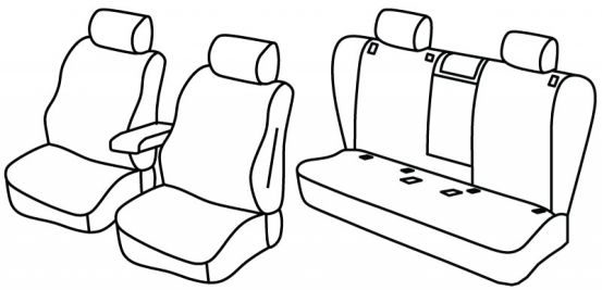 seat covers compatible for Volvo V60, 2018> - 5 door