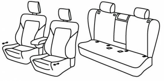 seat covers compatible for Volvo V60, 2018> - 5 door